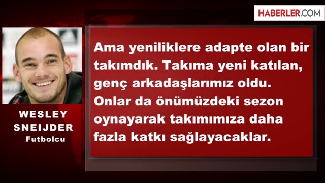 Ronald Koeman ve Bert van Marwijk, Sneijder'e Destek Verdi