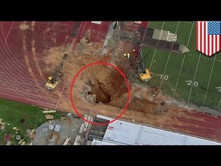Tennessee sinkhole 2014: a 40 feet deep sinkhole opened up in university stadium