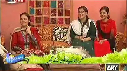 The Morning Show With Sanam Baloch - 21 May 2014 -Moammar Rana Apne Fans Ke Ghar