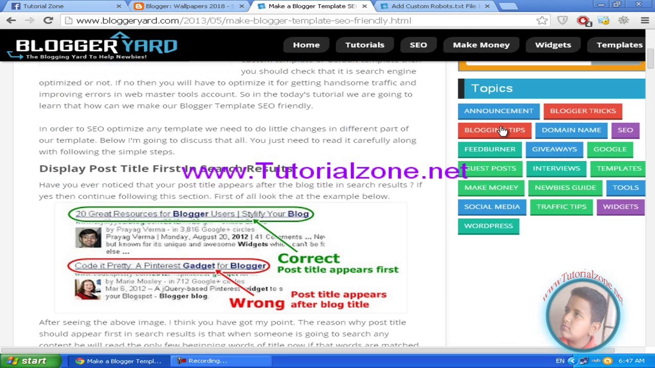 Learn Blogger In Lesson No 5 In Urdu/Hindi