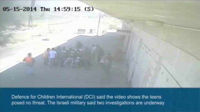 CCTV footage of Palestinian teenagers being shot dead