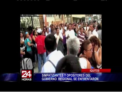 Loreto: simpatizantes y opositores de gobierno regional se agarraron a golpes