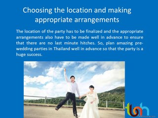 Amazing pre-wedding parties in Thailand