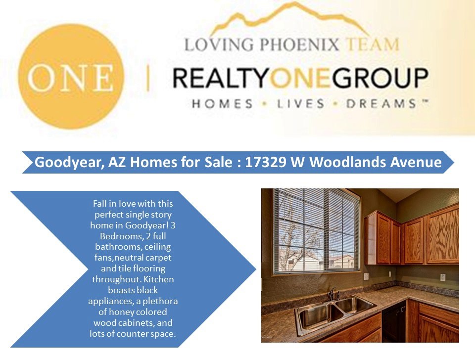 Realty One Group Home For Sale Goodyear,Estrella Mountain Ranch & Palm Valley