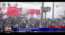 Chile: protestas estudiantiles contra gobierno de Bachelet dejan 30 detenidos
