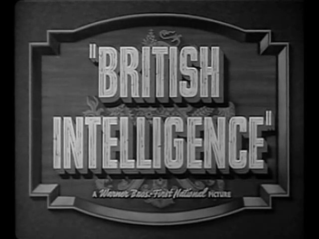 British Intelligence (1940) Boris Karloff