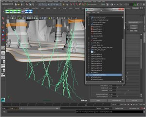 Tuto du Jeudi : éclairs - Maya / Paint Effects