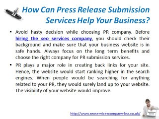 How can press release submission services help your business?