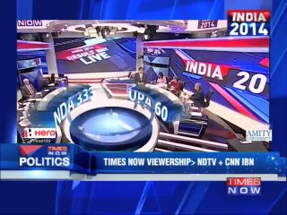 TIMES NOW viewership > NDTV + CNN IBN