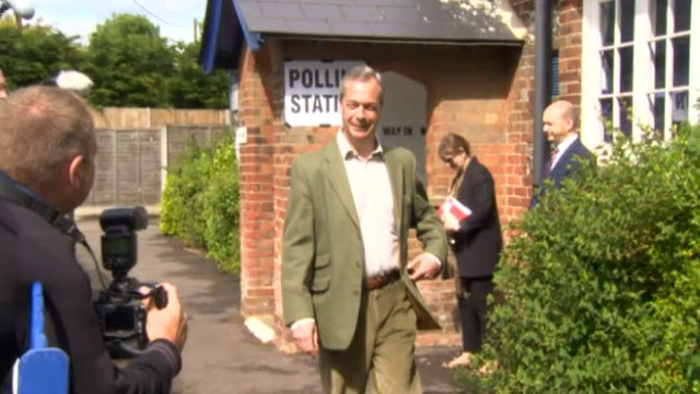 Main party leaders vote in Europe and Local elections