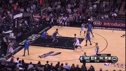 Manu Ginobili AMAZING Cross Court Pass vs OKC - Game 2 (1)