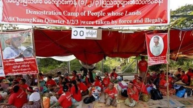 Farmers rally against military in Myanmar