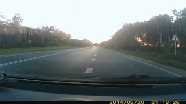 Pushed off the road to police car .. in Russia