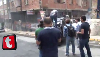 Polis memuru canını zor kurtardı