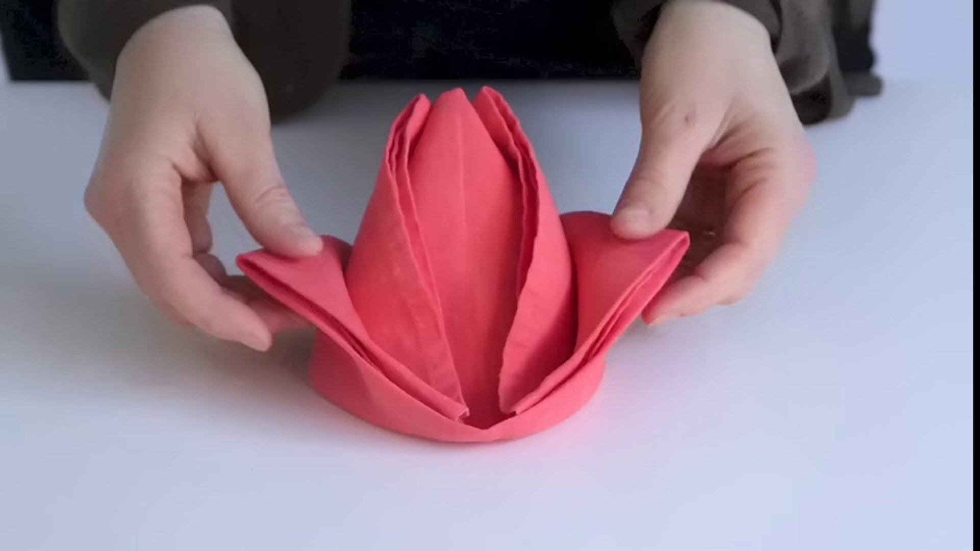 Technique de pliage de serviette : comme une fleur - Vidéo Dailymotion