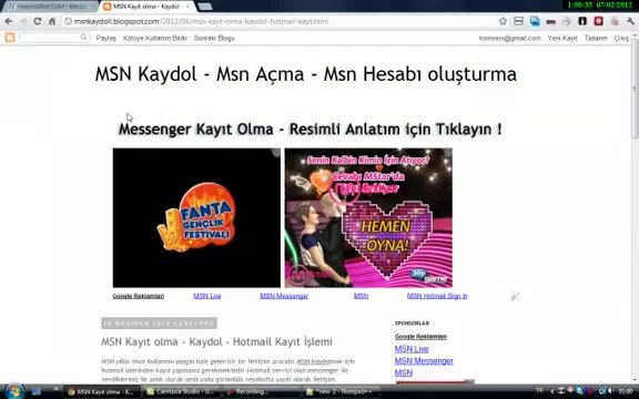 MSN KAYDOL - HOTMAİL AÇ