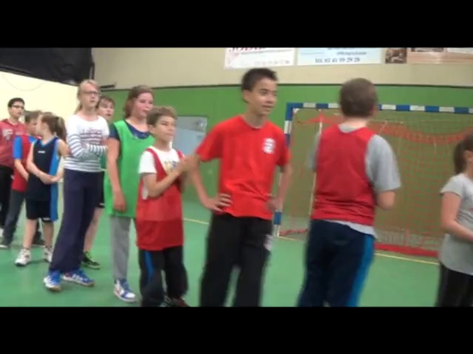 entrainement des U11 du R.C.Doué basket