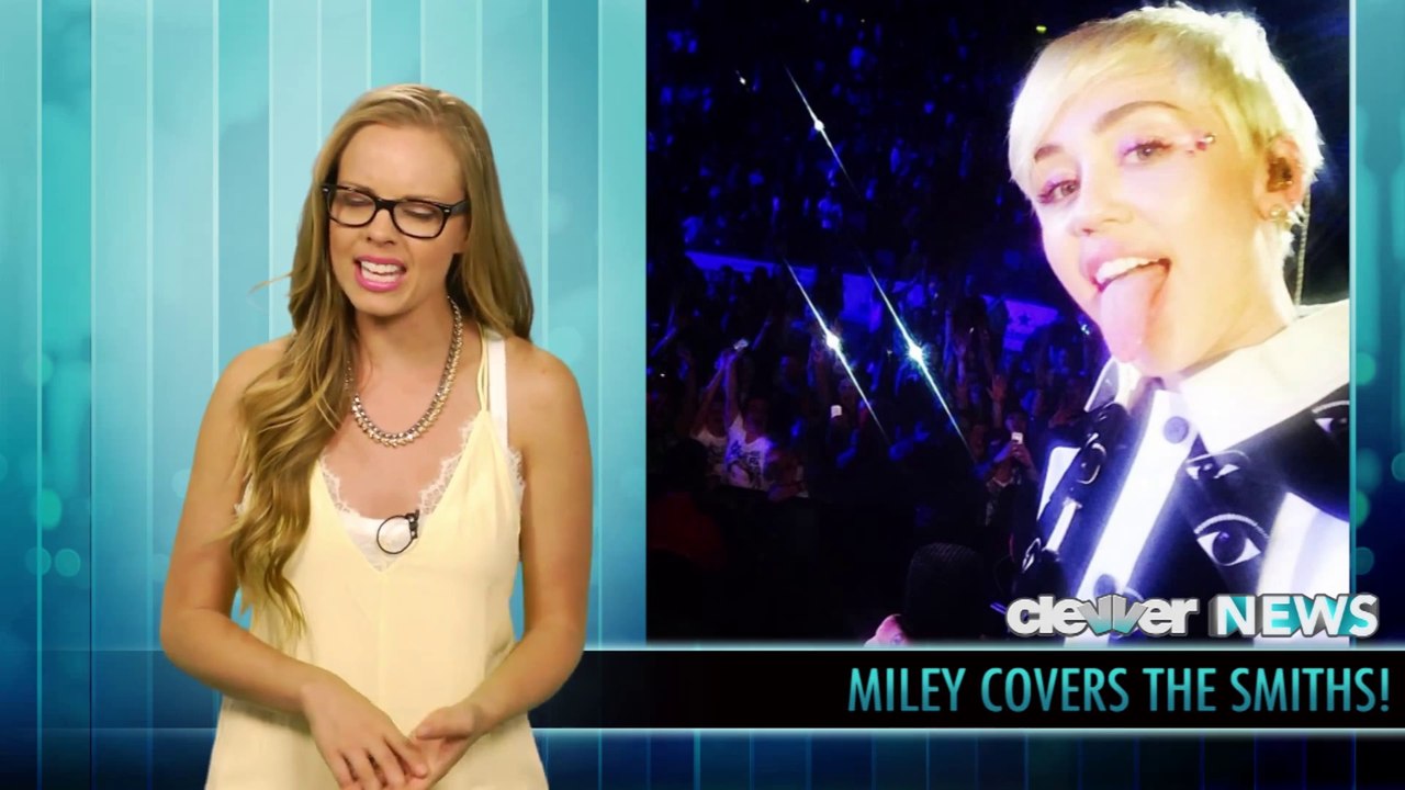 Miley Cyrus Covers The Smiths -There Is A Light That Never Goes Out- at Bangerz Concert!