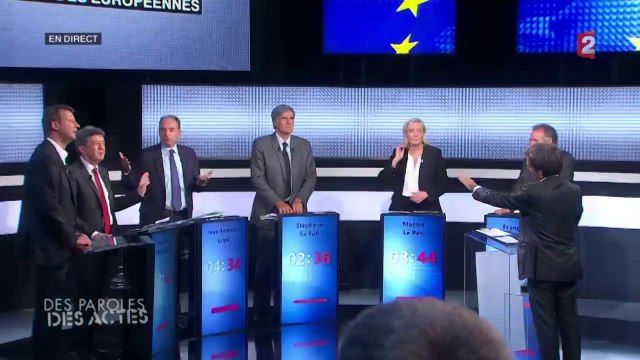 CLASH Jean-François Copé, Marine Le Pen et Jean-Luc Mélenchon sur l'aide médicale d'Etat DPDA [22.05.2014]