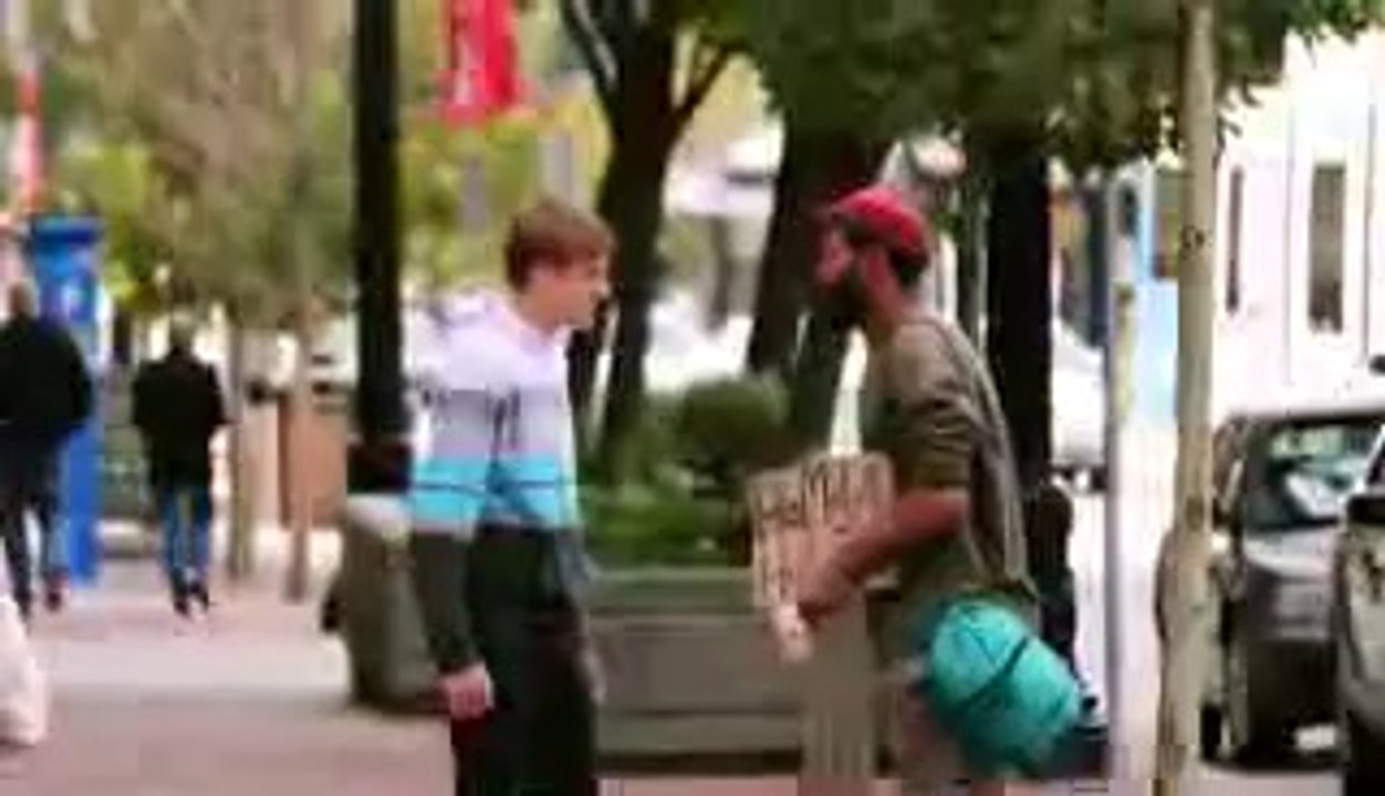 Giving $100 to Homeless People