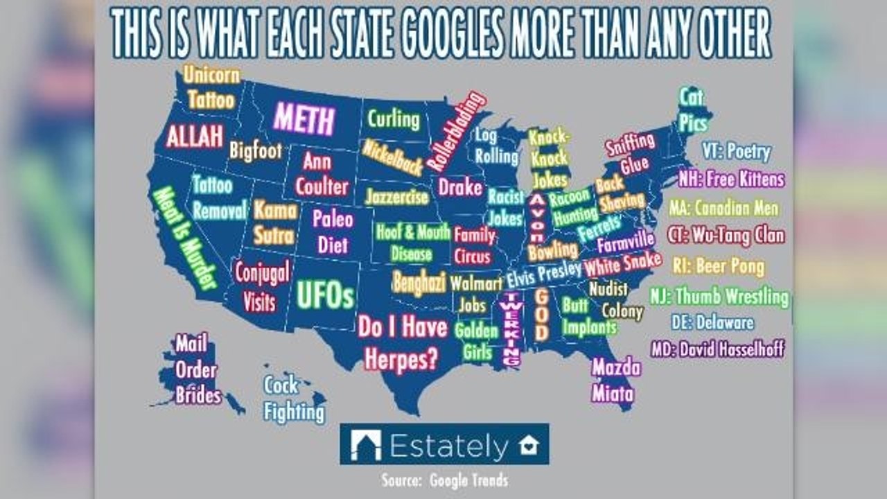 Ridiculous Top Google Searches for Each State
