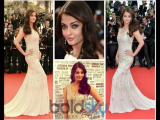 Aishwarya Rai walked Second time at Cannes 2014 in fishtail gown