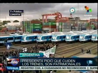 Argentina presenta nuevos trenes para ruta Sarmiento