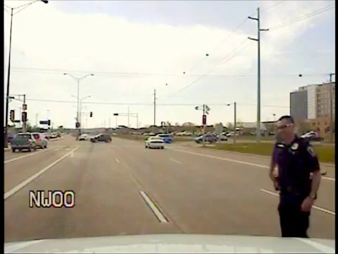 Un policier aide des canards à traverser la route... La famille!!!!