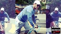 Salman Khan Riding Bicycle In Bandra | SPOTTED