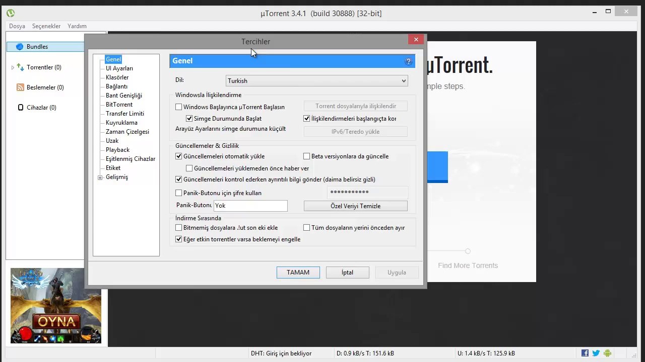 uTorrent'te İndirme Hızınızı Arttırma Yöntemleri
