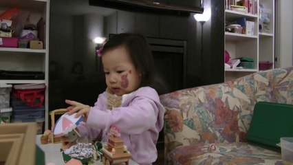 Girl And Sylvanian Families