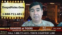 MLB Pick Detroit Tigers vs. Texas Rangers Odds Prediction Preview 5-23-2014