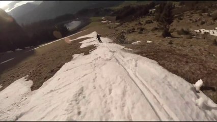 Ski session in the end of season! Last run of winter...