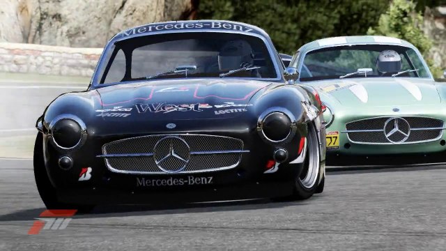 Supercars and sportcars racing drifting crashing with dance electro music - Mercedes 300 gullwing Forza Motorsport - part 84 HD
