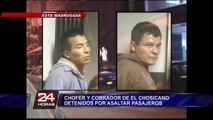 Intervienen a chofer y cobrador de 'El Chosicano' acusados de robar a pasajeros