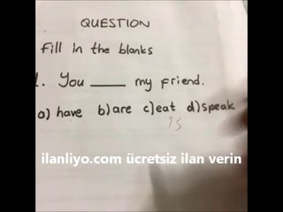 Ingilizce sinavinda kullaga ne hos gelirse onu secenler