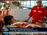 Alimentos recibieron 77% de créditos productivos en Bolivia