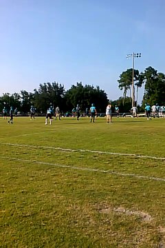 Atlantic High School warming up at Deltona High