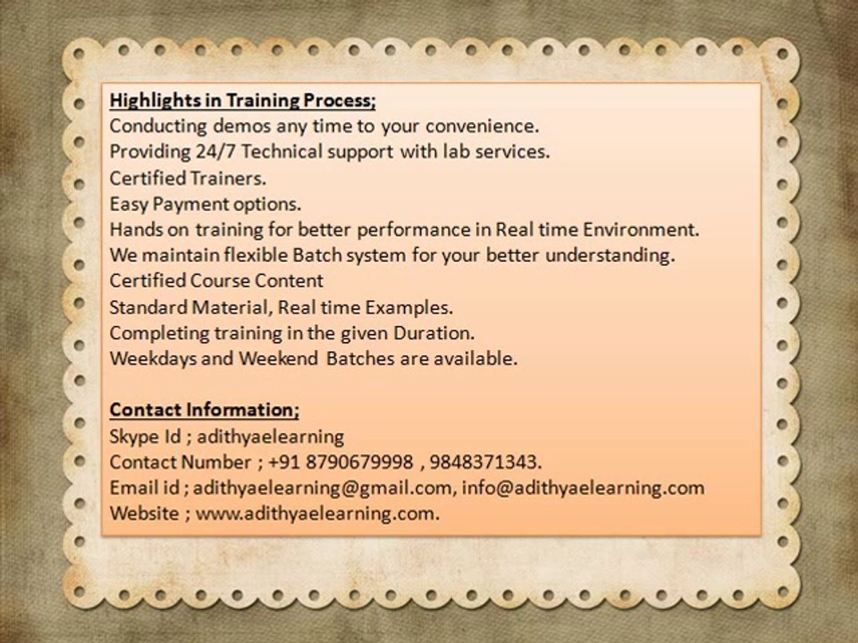 SAP ABAP IDOC Certification online training Hyderabad