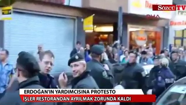 Erdoğan'ın yardımcısını protesto ettiler