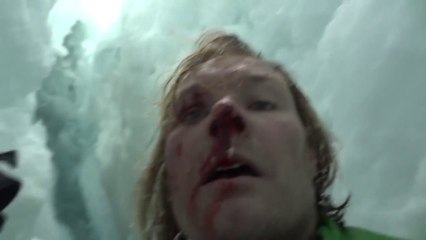 Violent Crevasse Fall in Himalaya.