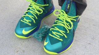 [wombazaar] Nike Lebron X 10 PS Elite _Miami Dade County_ _Sport﻿ Turquoise_ on feet