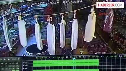 Deprem Anı Marketin Güvenlik Kamerasında