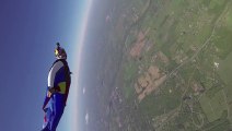 Amazing footage of Skydivers flying over New York City