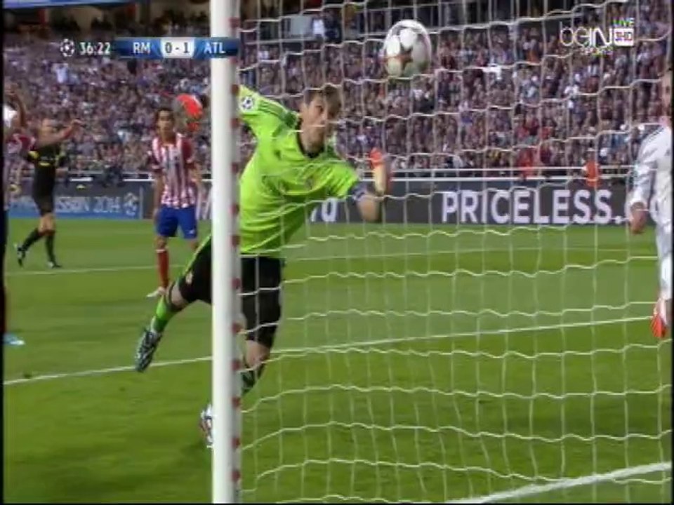 هدف أتليتكو مدريد في شباك ريال مدريد - نهائي أبطال أوروبا 2014
