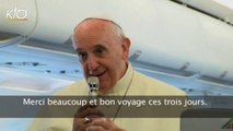 Dans l'avion du Pape François