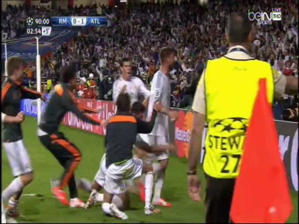 هدف التعادل الغالي لريال مدريد في شباك أتليتكو - نهائي أبطال أوروبا 2014