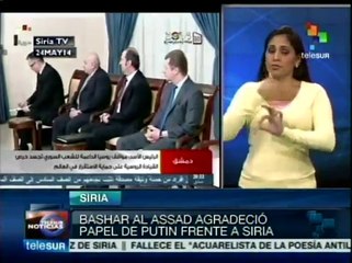 Agradece Al-Assad a Putin bloquear sanciones del CS-NNUU contra Siria