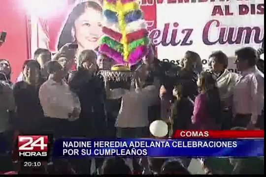 Nadine Heredia adelantó celebraciones por su cumpleaños en Comas