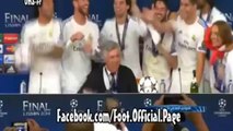 Real Madrid`s Player Celebrate on Carlo Ancelotti Press Conference after winning UCL 24-05-2014